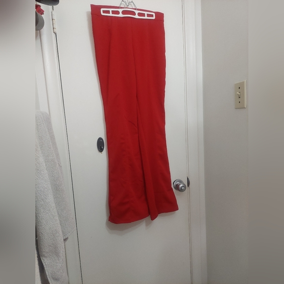 Red flare pants - Picture 2 of 9